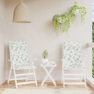 vidaXL Perne de scaun spătar înalt, 2 buc, model frunze, textil Oxford imagine
