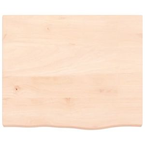 vidaXL Poliță de perete, 60x50x(2-4) cm, lemn masiv de stejar netratat imagine