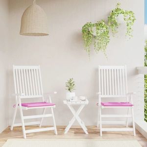 vidaXL Perne scaun de grădină, roz, 2 buc., 40x40x3 cm, textil imagine