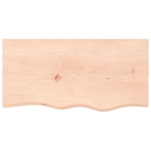 vidaXL Poliță de perete, 80x40x(2-6) cm, lemn masiv de stejar netratat imagine