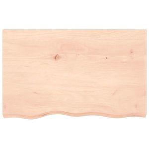 vidaXL Poliță de perete, 80x50x(2-6) cm, lemn masiv de stejar netratat imagine