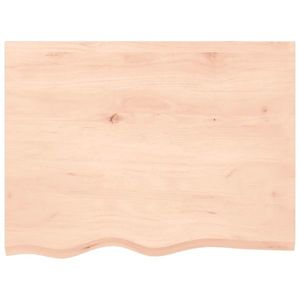 vidaXL Poliță de perete, 80x60x(2-6) cm, lemn masiv de stejar netratat imagine