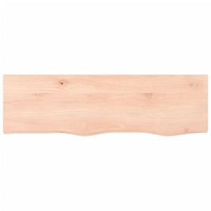 vidaXL Poliță de perete, 100x30x(2-6)cm, lemn masiv de stejar netratat imagine