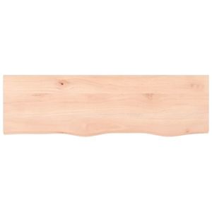 vidaXL Poliță de perete, 100x30x(2-4)cm, lemn masiv de stejar netratat imagine