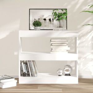 vidaXL Bibliotecă/Separator cameră, alb, 80x30x72 cm imagine