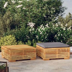 vidaXL Set mobilier de grădină, 2 piese, lemn masiv de tec imagine