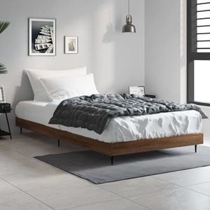 vidaXL Cadru de pat, stejar maro, 90x190 cm, lemn prelucrat imagine
