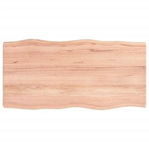 vidaXL Blat masă, 80x40x(2-4) cm, maro, lemn tratat contur organic imagine