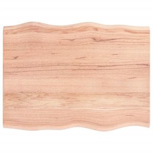 vidaXL Blat masă, 80x60x2 cm, maro, lemn stejar tratat contur organic imagine