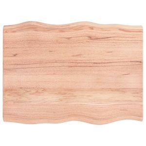 vidaXL Blat masă, 80x60x(2-4) cm, maro, lemn tratat contur organic imagine