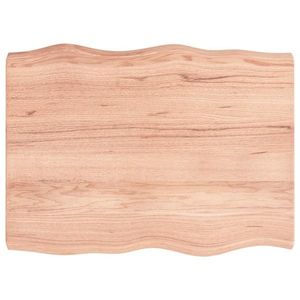 vidaXL Blat masă, 80x60x(2-6) cm, maro, lemn tratat contur organic imagine