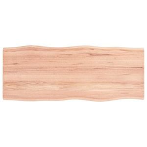 vidaXL Blat masă, 100x40x2 cm, maro, lemn stejar tratat contur organic imagine