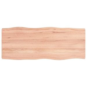 vidaXL Blat masă, 100x40x(2-4) cm, maro, lemn tratat contur organic imagine