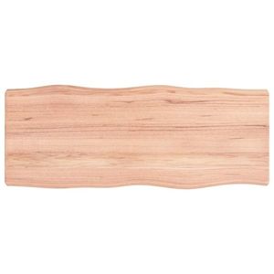 vidaXL Blat masă, 100x40x(2-6) cm, maro, lemn tratat contur organic imagine
