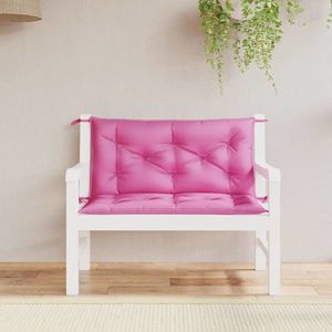 vidaXL Perne bancă de grădină 2 buc. roz 100x50x7 cm textil imagine