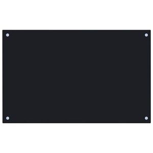 vidaXL Panou antistropi de bucătărie, negru 80x50 cm sticlă securizată imagine