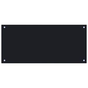 vidaXL Panou antistropi de bucătărie, negru 90x40 cm sticlă securizată imagine
