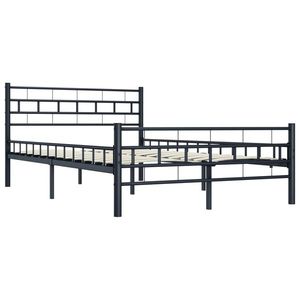 vidaXL Cadru de pat, negru, 120 x 200 cm, oțel imagine