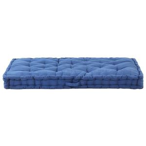 vidaXL Pernă podea canapea din paleți, bleu, 120 x 80 x 10 cm, bumbac imagine