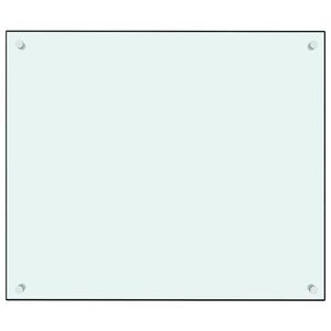 vidaXL Panou antistropi de bucătărie, alb, 70x60 cm, sticlă securizată imagine