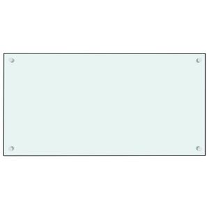 vidaXL Panou antistropi de bucătărie, alb, 80x40 cm, sticlă securizată imagine