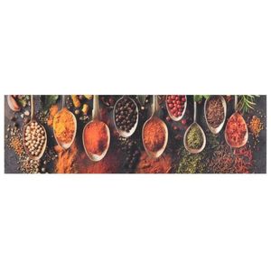 vidaXL Covor de bucătărie lavabil Spoon & Spices, 45x150 cm, catifea imagine
