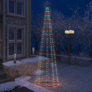 vidaXL Decorațiune brad Crăciun conic 400 LED-uri colorate 100x360 cm imagine