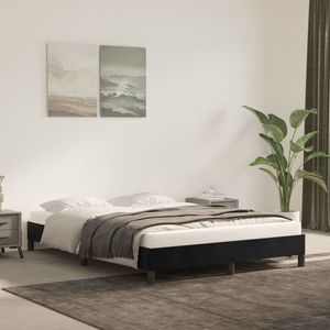 vidaXL Cadru de pat, negru, 140x200 cm, catifea imagine