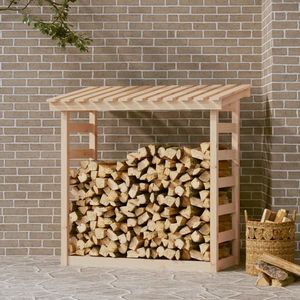 vidaXL Rastel pentru lemne de foc, 108x64, 5x110 cm, lemn masiv pin imagine