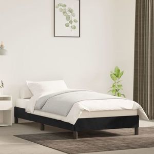 vidaXL Cadru de pat, negru, 80x200 cm, catifea imagine