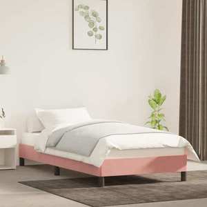 vidaXL Cadru de pat, roz, 80x200 cm, catifea imagine