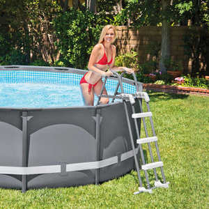 Intex Scară de siguranță pentru piscină cu 3 trepte, 91-107 cm imagine