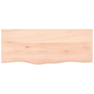 vidaXL Poliță de perete, 100x40x(2-4)cm, lemn masiv de stejar netratat imagine