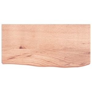 vidaXL Raft de perete maro deschis 60x30x(2-6) cm lemn stejar tratat imagine