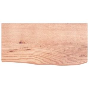 vidaXL Raft de perete maro deschis 60x30x(2-4) cm lemn stejar tratat imagine