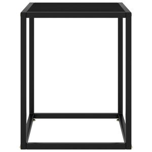 vidaXL Măsuță de cafea, neagră cu sticlă neagră, 40x40x50 cm imagine