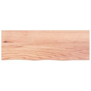 vidaXL Raft de perete maro deschis 80x30x(2-6) cm lemn stejar tratat imagine