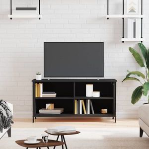 vidaXL Comodă TV, negru, 100x40x50 cm, lemn prelucrat imagine