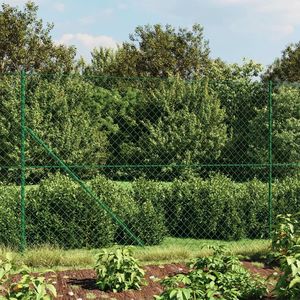 vidaXL Gard plasă de sârmă cu țăruși de fixare, 2x10 m imagine