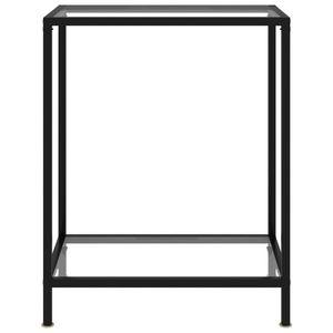 vidaXL Masă consolă, transparent, 60 x 35 x 75 cm, sticlă securizată imagine