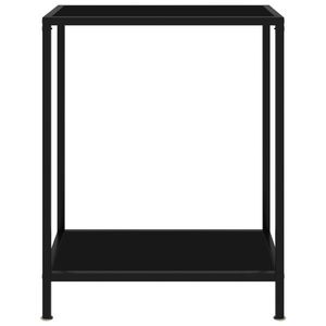 vidaXL Masă consolă, negru, 60 x 35 x 75 cm, sticlă securizată imagine
