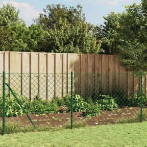 vidaXL Gard de plasă de sârmă, verde, 1x10 m imagine