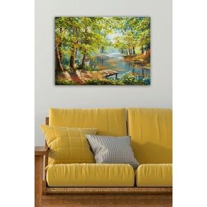 Tablou decorativ, 1193655400-5070, Canvas, Lemn, Multicolor imagine