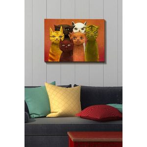 Tablou decorativ, Kanvas Tablo (50 x 70), Canvas, Lemn, Multicolor imagine