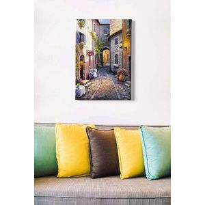 Tablou decorativ, Kanvas Tablo (50 x 70), Canvas, Lemn, Multicolor imagine