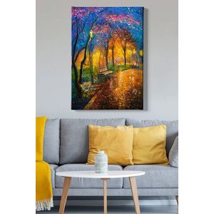 Tablou decorativ, Kanvas Tablo (70 x 100), Canvas, Lemn, Multicolor imagine