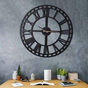 Ceas de perete, Classic XL, Metal, Dimensiune: 70 x 70 cm, Negru imagine