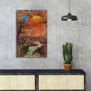 Tablou decorativ, FAMOUSART-061, Canvas, Dimensiune: 45 x 70 cm, Multicolor imagine