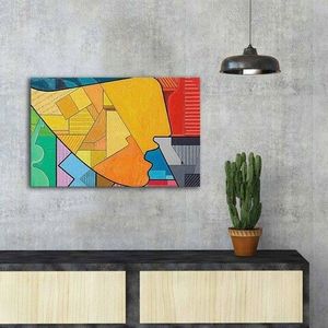 Tablou decorativ, FAMOUSART-095, Canvas, Dimensiune: 45 x 70 cm, Multicolor imagine