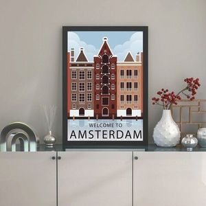 Tablou decorativ, Amsterdam 2 (35 x 45), MDF , Polistiren, Multicolor imagine